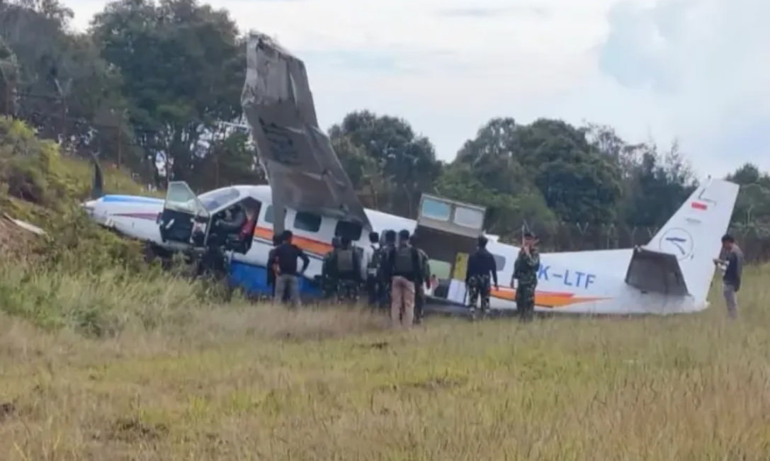 Pesawat Asian One Tergelincir di Bandara Bilorai Papua, Begini Kondisinya